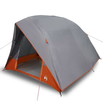 Camping Tent Grijs en oranje 320 x 275 x 190 cm Polyester 3