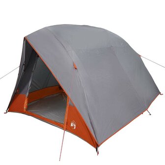 Camping Tent Grijs en oranje 275 x 230 x 140 cm Polyester 2