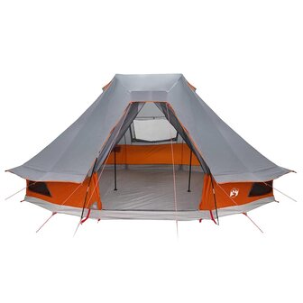 Familie Tipi Tent met dak Grijs en Oranje 466 x 310 x 240 cm 5