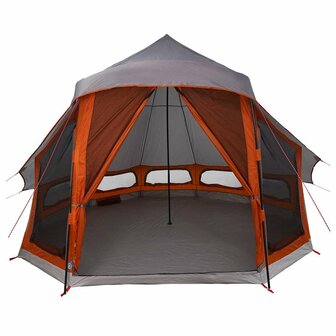 Familie Tipi Tent met dak Grijs en Oranje 404 x 370 x 270 cm 5