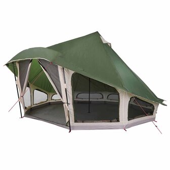 Familie Tipi Tent met dak Groen 508 x 470 x 300 cm 2