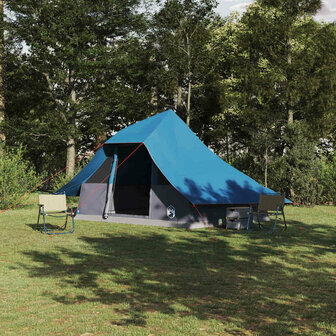 Familie Tipi Tent met dak Blauw 364 x 281 x 257 cm 1