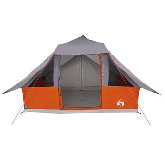 Familie Tipi Tent met dak Grijs en Oranje 364 x 281 x 257 cm 5