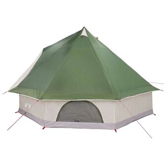 Familie Tipi Tent met dak Groen en beige 400 x 346 x 250 cm 6