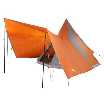 Familie Tipi Tent met dak Grijs en Oranje 510 x 690 x 330 cm 2
