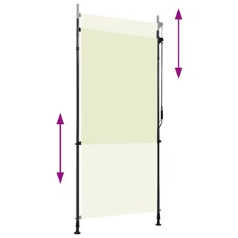 Rolgordijn voor buiten 100x270 cm cr&egrave;me 3