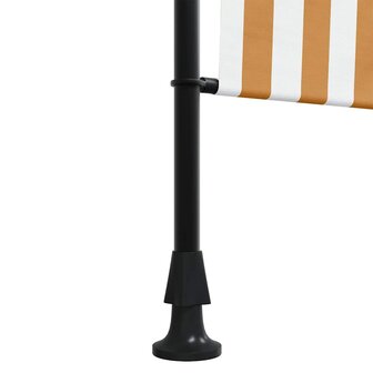 Rolgordijn voor buiten 100x270 cm stof en staal oranje en wit 8