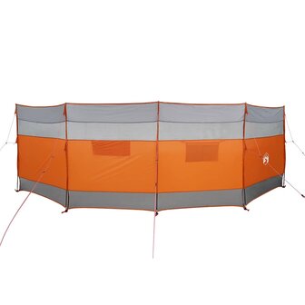 Windscherm camping waterdicht 510x153 cm grijs en oranje 4