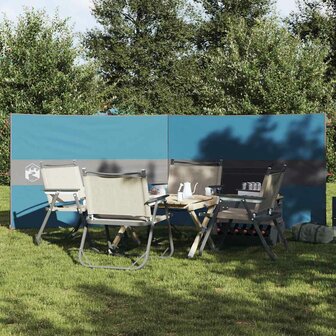 Windscherm camping waterdicht 344x120 cm blauw 1