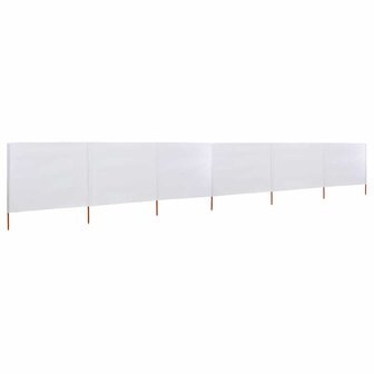 Windscherm 6-panelen 800x120 cm stof zandwit 2