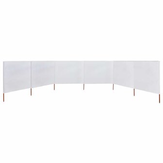Windscherm 6-panelen 800x120 cm stof zandwit 3