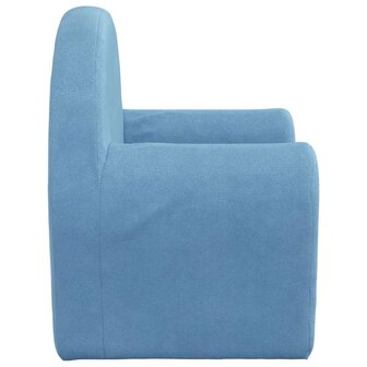 Kinderbank zacht pluche blauw 4