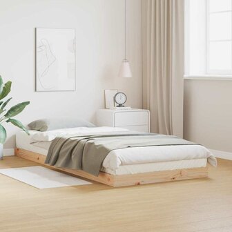 Bedframe Naturel 80 x 210 cm Massief grenenhout 1