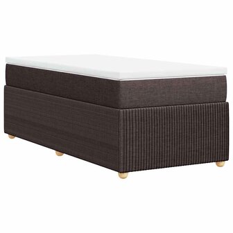 Boxspring met matras stof donkerbruin 80x200 cm 6