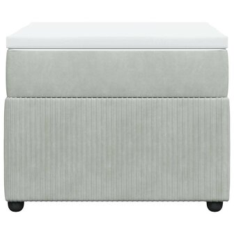 Boxspring met matras fluweel lichtgrijs 80x200 cm 4