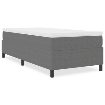 Boxspring bed Lichtgrijs 90 x 200 cm Katoenen stof 4