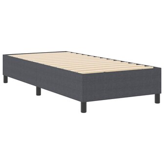 Boxspring bed Donkergrijs 100 x 200 cm Katoenen stof 2