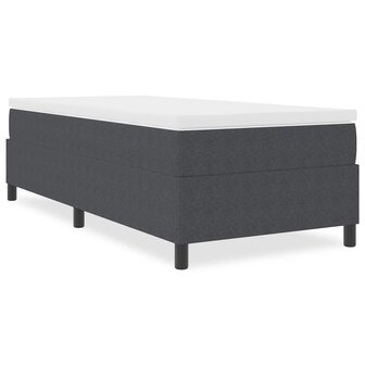 Boxspring bed Donkergrijs 100 x 200 cm Katoenen stof 4
