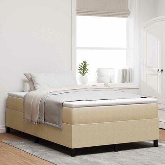 Boxspring bed Grijs groen 120 x 190 cm Katoenen stof 1