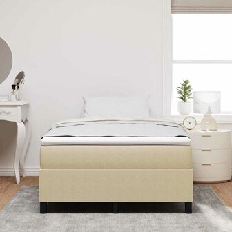 Boxspring bed Grijs groen 120 x 190 cm Katoenen stof 5