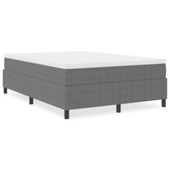 Boxspring bed Lichtgrijs 140 x 200 cm Katoenen stof 4