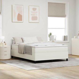 Boxspring bed Cr&egrave;me 140 x 200 cm Katoenen stof 1
