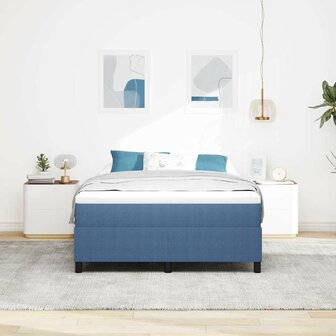 Boxspring bed Blauw 160 x 200 cm Katoenen stof 5