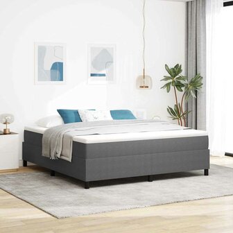 Boxspring bed Lichtgrijs 180 x 200 cm Katoenen stof 1