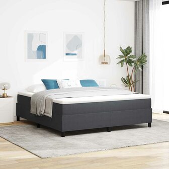 Boxspring bed Donkergrijs 180 x 200 cm Katoenen stof 1