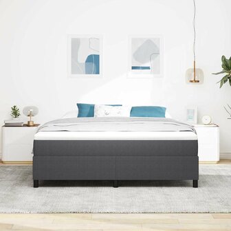 Boxspring bed Donkergrijs 180 x 200 cm Katoenen stof 5