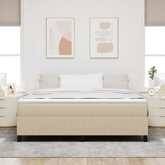 Boxspring bed Grijs groen 180 x 200 cm Katoenen stof 5