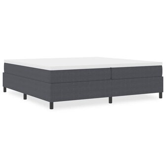 Boxspring bed Donkergrijs 200 x 200 cm Katoenen stof 4