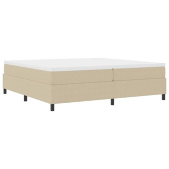 Boxspring bed Grijs groen 200 x 200 cm Katoenen stof 3