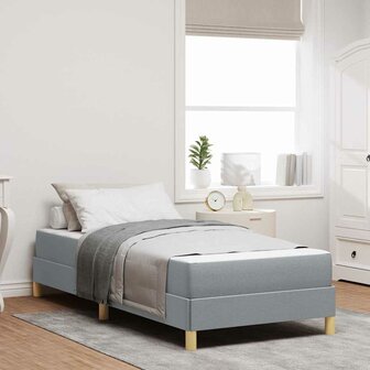 Boxspring bed Lichtgrijs en Bruin 80 x 200 cm 1