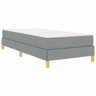 Boxspring bed Lichtgrijs en Bruin 80 x 200 cm 2