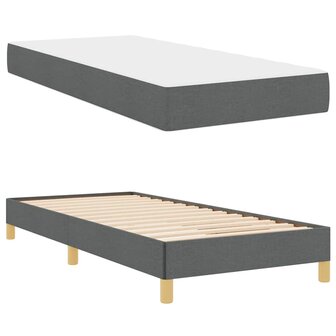 Boxspring bed Donkergrijs en Bruin 90 x 190 cm 6