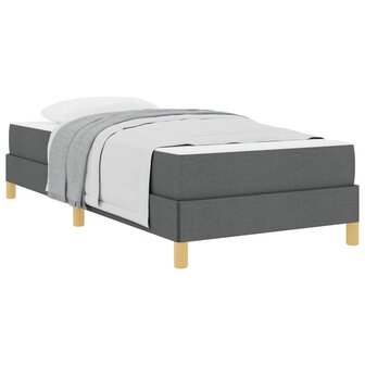 Boxspring bed Donkergrijs en Bruin 100 x 200 cm 3