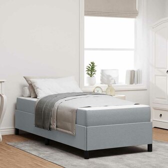 Boxspring bed Lichtgrijs en zwart 80 x 200 cm 1