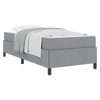 Boxspring bed Lichtgrijs en zwart 90 x 190 cm 3