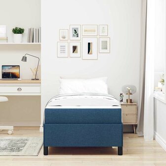 Boxspring bed Blauw en Zwart 90 x 200 cm 5