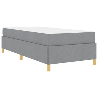 Boxspring bed Lichtgrijs en Wit en Lichtgrijs 90 x 200 cm Stof 2