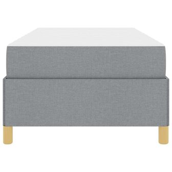 Boxspring bed Lichtgrijs en Wit en Lichtgrijs 90 x 200 cm Stof 7