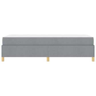 Boxspring bed Lichtgrijs en Wit en Lichtgrijs 90 x 200 cm Stof 8