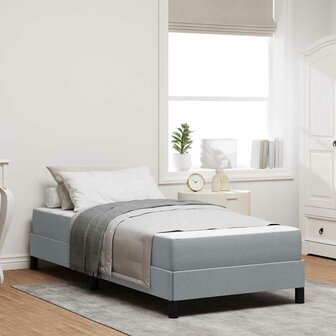 Boxspring bed met matras Lichtgrijs 80 x 200 cm Stof 1