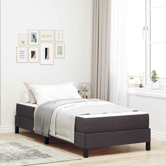Boxspring bed met matras Donkerbruin 80 x 200 cm Stof 1