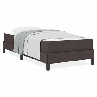 Boxspring bed met matras Donkerbruin 80 x 200 cm Stof 4