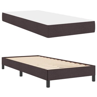 Boxspring bed met matras Donkerbruin 80 x 200 cm Stof 6