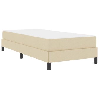 Boxspring bed met matras Cr&egrave;me 90 x 190 cm Stof 2