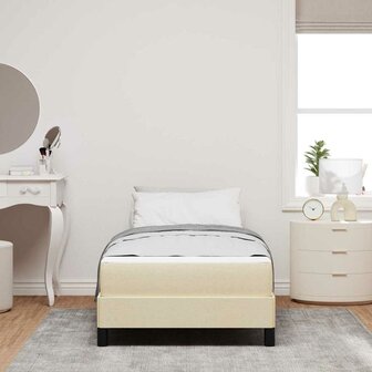 Boxspring bed met matras Cr&egrave;me 90 x 190 cm Stof 5