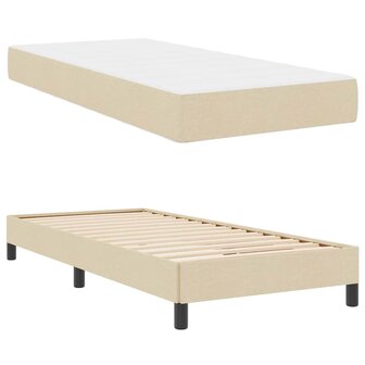 Boxspring bed met matras Cr&egrave;me 90 x 190 cm Stof 6